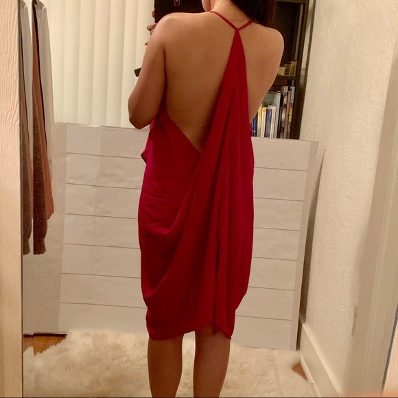 NWT Poetry Fuchsia Pink Drape Flowy Dress - Picture 7 of 7